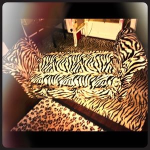 tiger loveseat daybed velvet feel back support cou